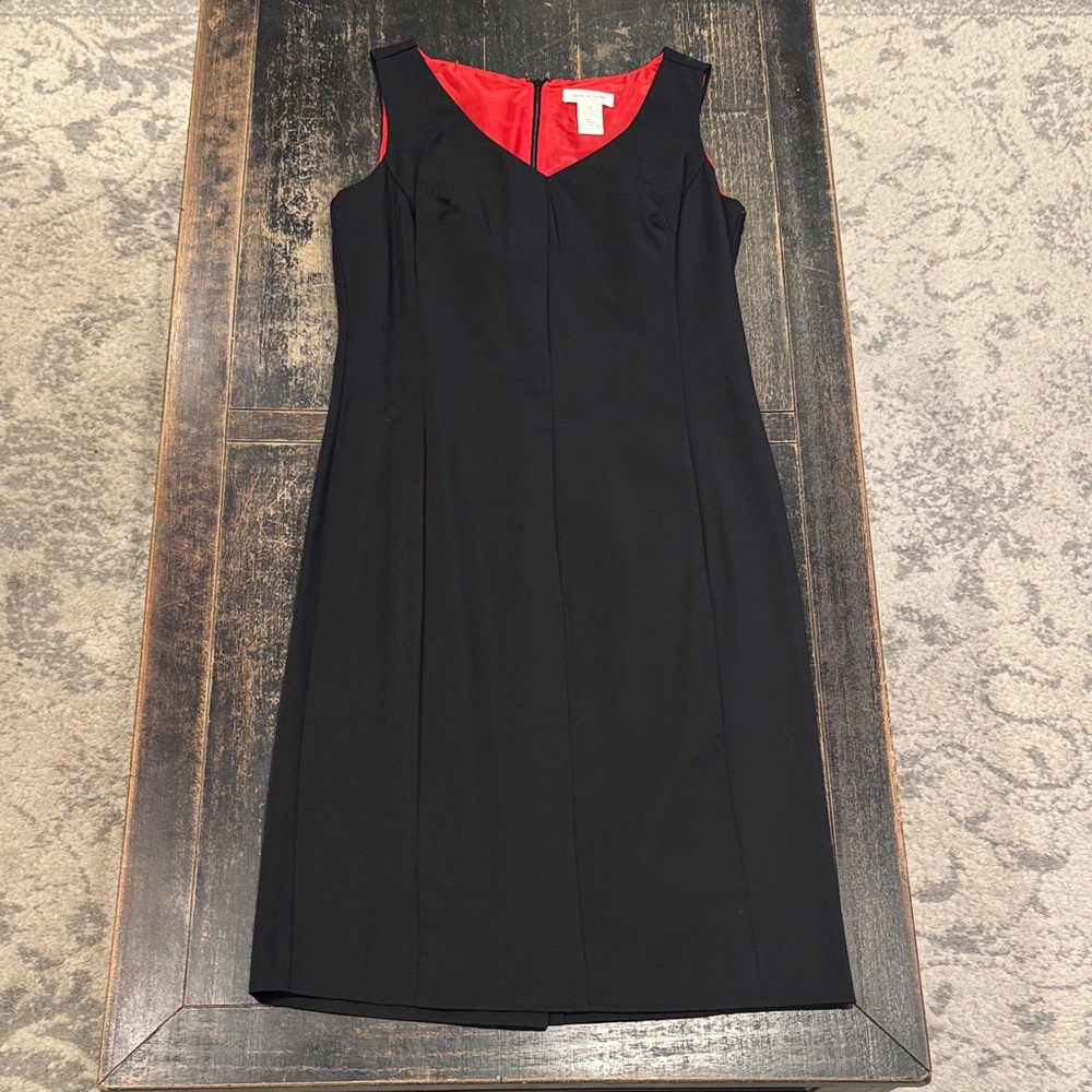 Isaac Mizrahi Black and Red Midi Dress